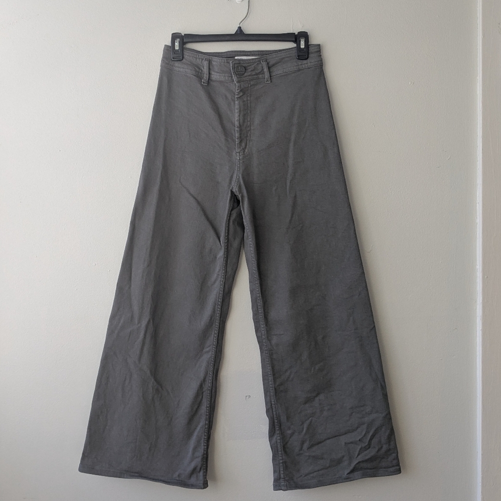 ZARA Grey Wide Leg Jeans Pants Women's Size 6